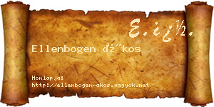 Ellenbogen Ákos névjegykártya